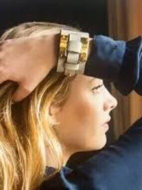 India Hicks Lady P Cuff Leather Taupe Color